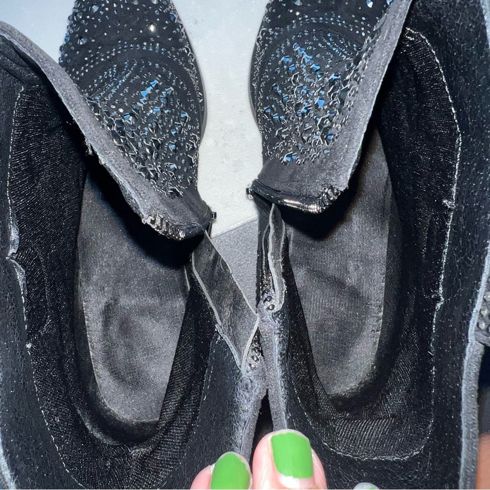 Bedazzled Black Ankle Boots - Picture 7 of 7